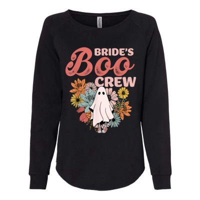 BrideS Boo Crew Floral Ghost Wedding Bachelorette Halloween Womens California Wash Sweatshirt