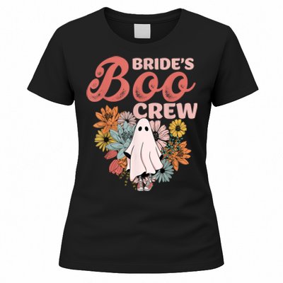 BrideS Boo Crew Floral Ghost Wedding Bachelorette Halloween Women's T-Shirt