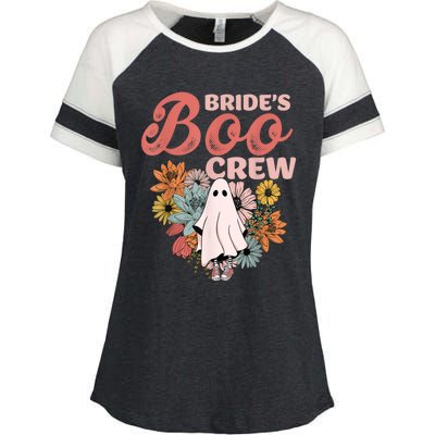 BrideS Boo Crew Floral Ghost Wedding Bachelorette Halloween Enza Ladies Jersey Colorblock Tee