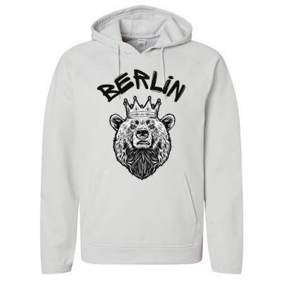 Berliner Bear Crown Berlin Graffiti City Vibes Art Performance Fleece Hoodie