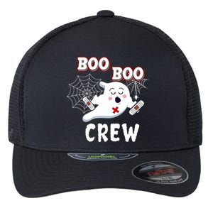 Boo Boo Crew Cute Nurse Ghost Flexfit Unipanel Trucker Cap