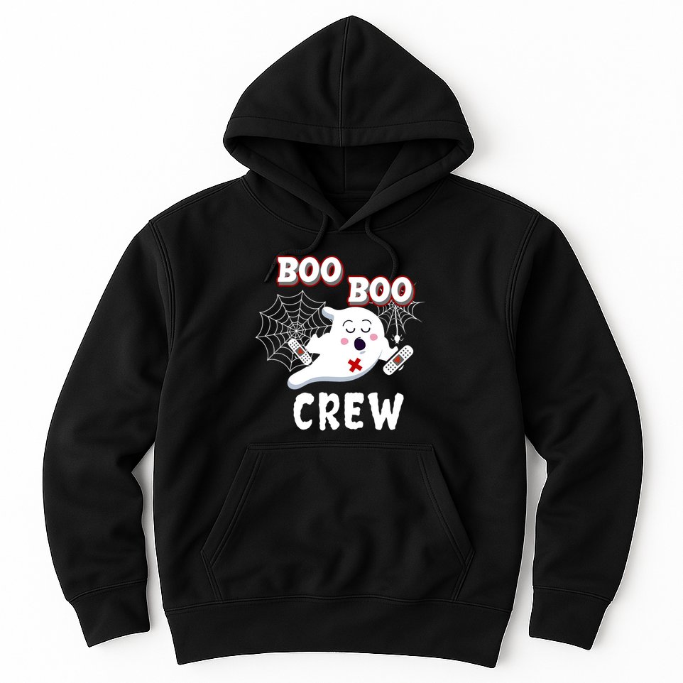 Boo Boo Crew Cute Nurse Ghost Hoodie