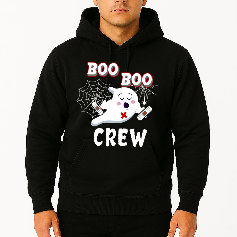 Boo Boo Crew Cute Nurse Ghost Hoodie
