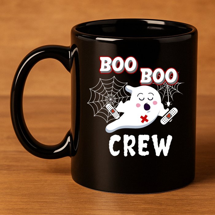 Boo Boo Crew Cute Nurse Ghost 11oz C Handle Ceramic Mug