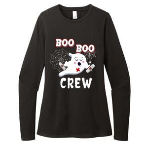 Boo Boo Crew Cute Nurse Ghost Womens CVC Long Sleeve Shirt