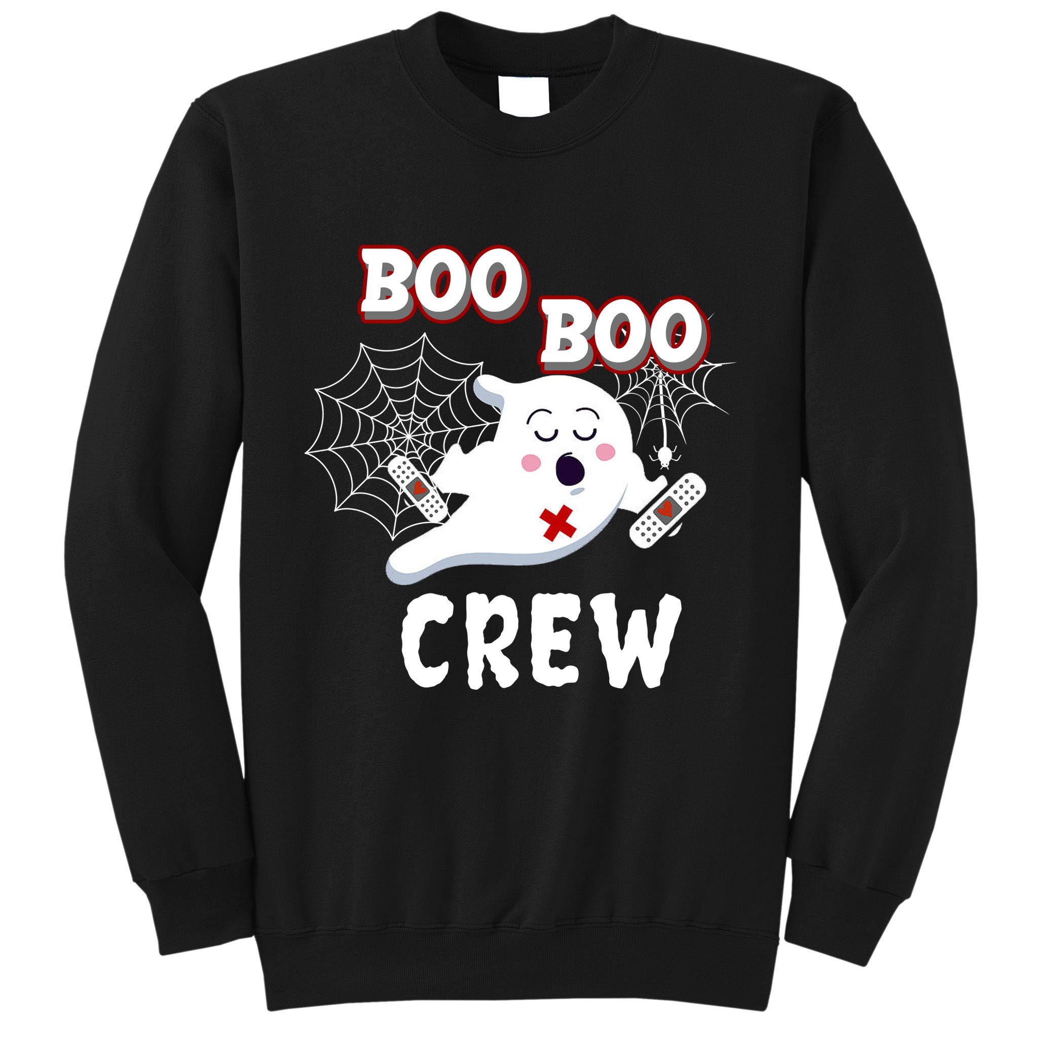 Boo Boo Crew Cute Nurse Ghost Tall Sweatshirt