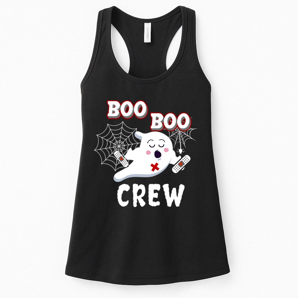 Boo Boo Crew Cute Nurse Ghost Womens Tank Top