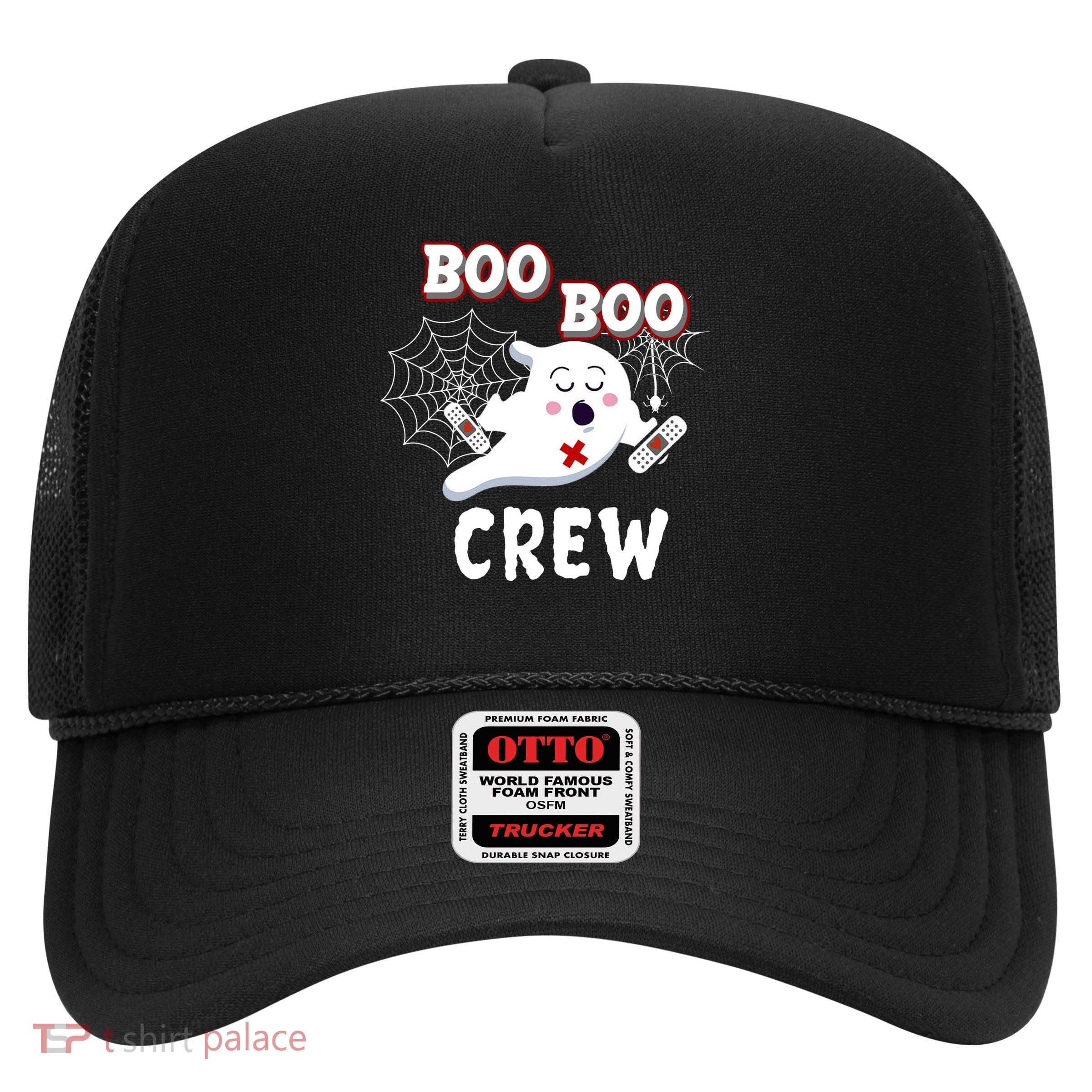 Boo Boo Crew Cute Nurse Ghost Trucker Hat