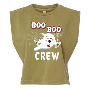 Boo Boo Crew Cute Nurse Ghost Garment-Dyed Women's Muscle Tee