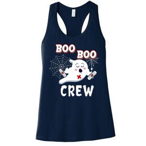 Boo Boo Crew Cute Nurse Ghost Women's Racerback Tank