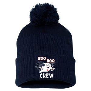 Boo Boo Crew Cute Nurse Ghost Pom Pom 12in Knit Beanie