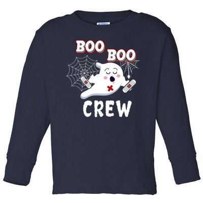 Boo Boo Crew Cute Nurse Ghost Toddler Long Sleeve Shirt