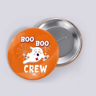 Boo Boo Crew Cute Nurse Ghost Button