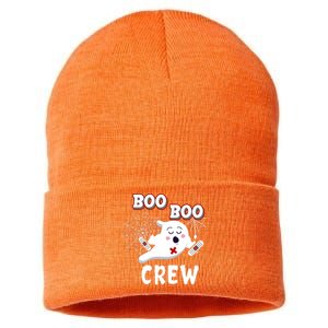 Boo Boo Crew Cute Nurse Ghost Sustainable Knit Beanie