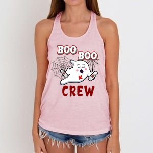 Boo Boo Crew Cute Nurse Ghost Women's Knotted Racerback Tank