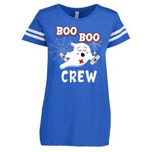 Boo Boo Crew Cute Nurse Ghost Enza Ladies Jersey Football T-Shirt