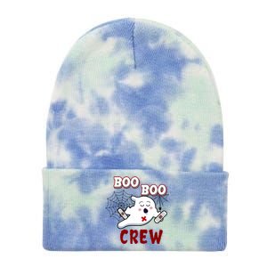 Boo Boo Crew Cute Nurse Ghost Tie Dye 12in Knit Beanie