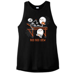 Boo Boo Crew Ghost Doctor Paramedic EMT Nurse Halloween Ladies PosiCharge Tri-Blend Wicking Tank