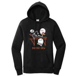 Boo Boo Crew Ghost Doctor Paramedic EMT Nurse Halloween Women's Pullover Hoodie