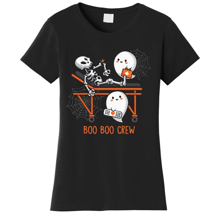 Boo Boo Crew Ghost Doctor Paramedic EMT Nurse Halloween Women's T-Shirt