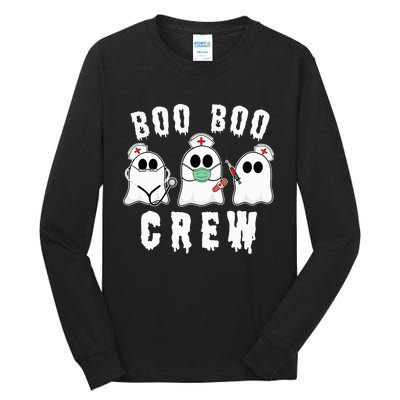 Boo Boo Crew Funny Nurse Halloween Ghost Costume Tall Long Sleeve T-Shirt