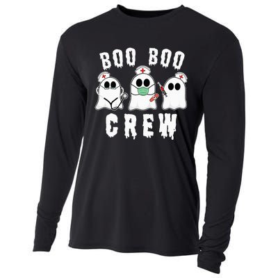 Boo Boo Crew Funny Nurse Halloween Ghost Costume Cooling Performance Long Sleeve Crew