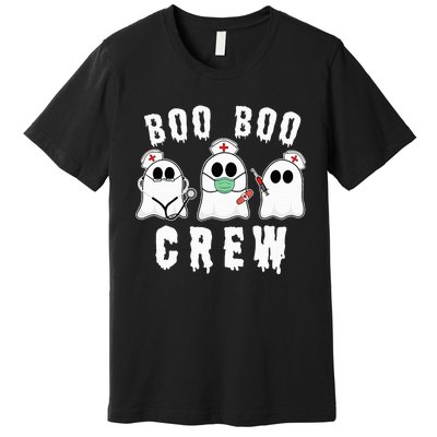 Boo Boo Crew Funny Nurse Halloween Ghost Costume Premium T-Shirt