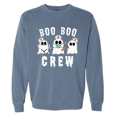 Boo Boo Crew Funny Nurse Halloween Ghost Costume Garment-Dyed Sweatshirt