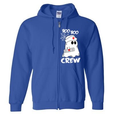 Boo Boo Crew Nurse Gift Funny Ghost Halloween Nurse Cool Gift Full Zip Hoodie