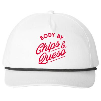 Body By Chips And Queso Snapback Five-Panel Rope Hat