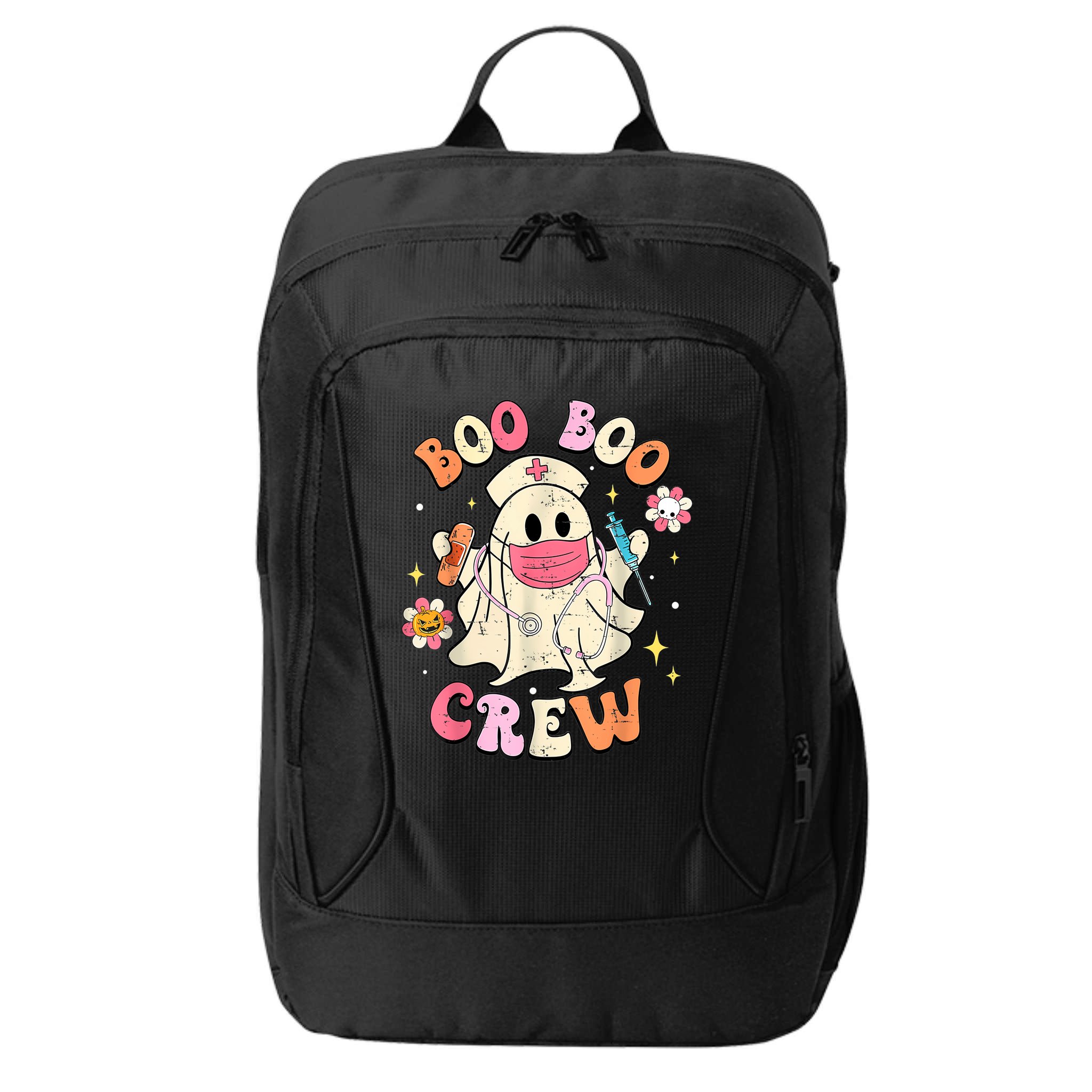 Boo Boo Crew Halloween Ghost Nurse City Backpack