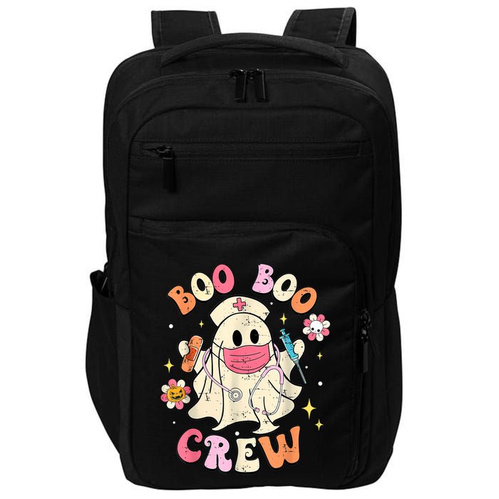 Boo Boo Crew Halloween Ghost Nurse Impact Tech Backpack