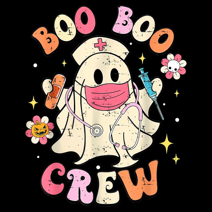 Boo Boo Crew Halloween Ghost Nurse Impact Tech Backpack