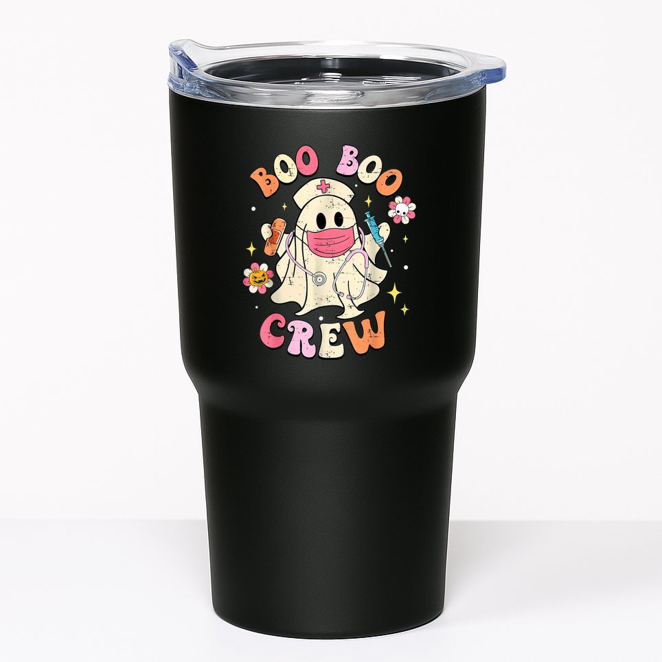 Boo Boo Crew Halloween Ghost Nurse Tumbler