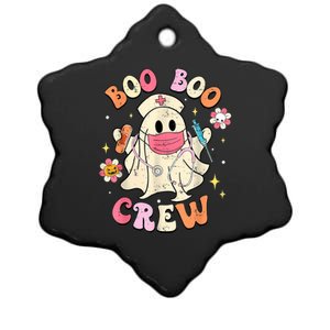 Boo Boo Crew Halloween Ghost Nurse Ceramic Star Ornament