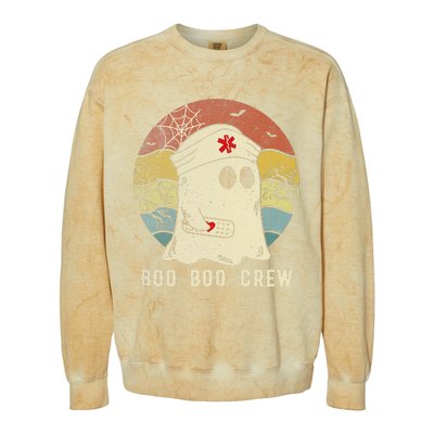 Boo Boo Crew Nurse Funny Ghost  Halloween  Nurse Colorblast Crewneck Sweatshirt