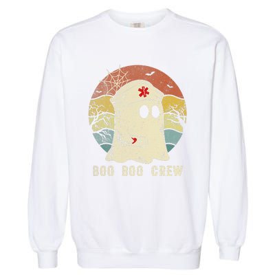 Boo Boo Crew Nurse Funny Ghost  Halloween  Nurse Garment-Dyed Sweatshirt