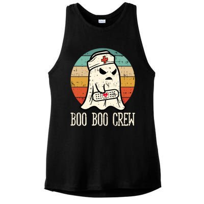 Boo Boo Crew Shirt Funny Halloween Nurse Retro Cute Ghost Ladies PosiCharge Tri-Blend Wicking Tank