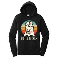 Boo Boo Crew Shirt Funny Halloween Nurse Retro Cute Ghost Women's Pullover Hoodie