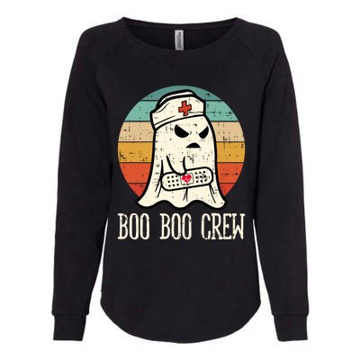 Boo Boo Crew Shirt Funny Halloween Nurse Retro Cute Ghost Womens California Wash Sweatshirt