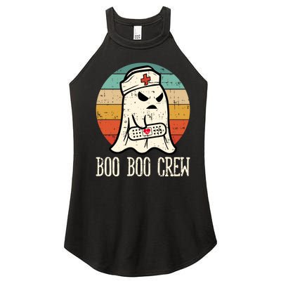 Boo Boo Crew Shirt Funny Halloween Nurse Retro Cute Ghost Women's Perfect Tri Rocker Tank