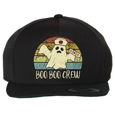 Boo Boo Crew Nurse Cute Gift Funny Ghost Halloween Nurse Gift Wool Snapback Cap