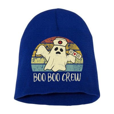 Boo Boo Crew Nurse Cute Gift Funny Ghost Halloween Nurse Gift Short Acrylic Beanie