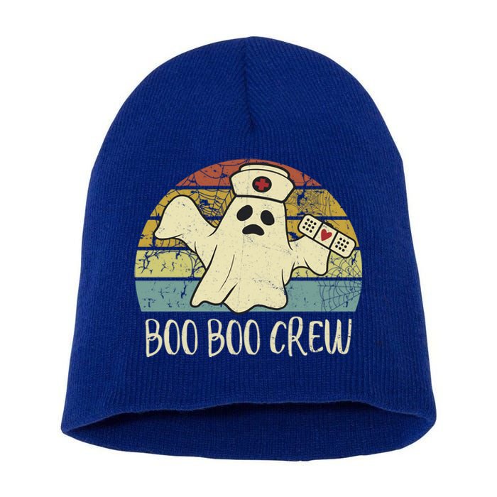 Boo Boo Crew Nurse Cute Gift Funny Ghost Halloween Nurse Gift Short Acrylic Beanie