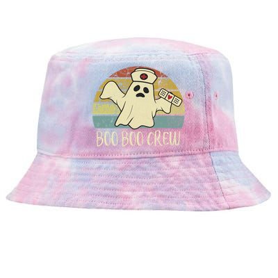 Boo Boo Crew Nurse Cute Gift Funny Ghost Halloween Nurse Gift Tie-Dyed Bucket Hat