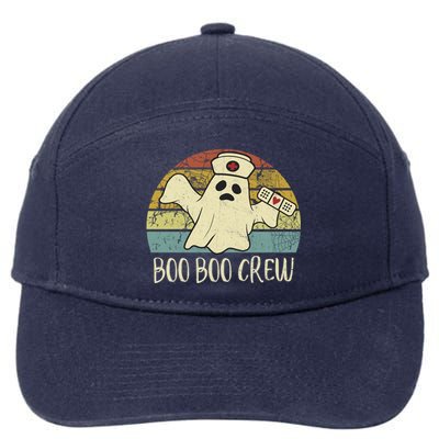 Boo Boo Crew Nurse Cute Gift Funny Ghost Halloween Nurse Gift 7-Panel Snapback Hat