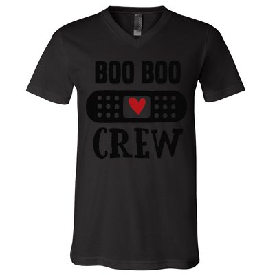 Boo Boo Crew First Aid School Nurse Day Care Teacher V-Neck T-Shirt