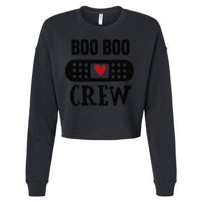 Boo Boo Crew First Aid School Nurse Day Care Teacher Cropped Pullover Crew
