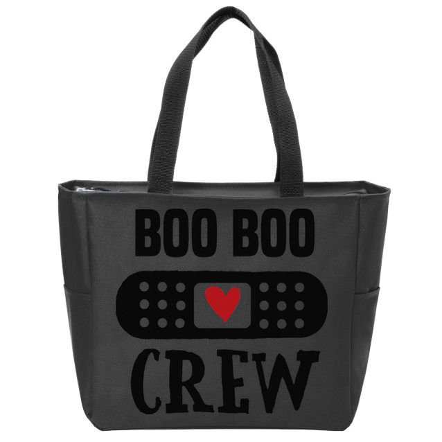 Boo Boo Crew First Aid School Nurse Day Care Teacher Zip Tote Bag