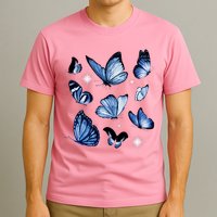 Blue Butterflies Cute Gift T-Shirt